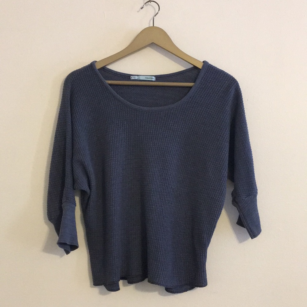 Maurices Blue Cropped Sweater